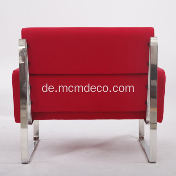 Red Kaschmir Stoff Lounge Sofa